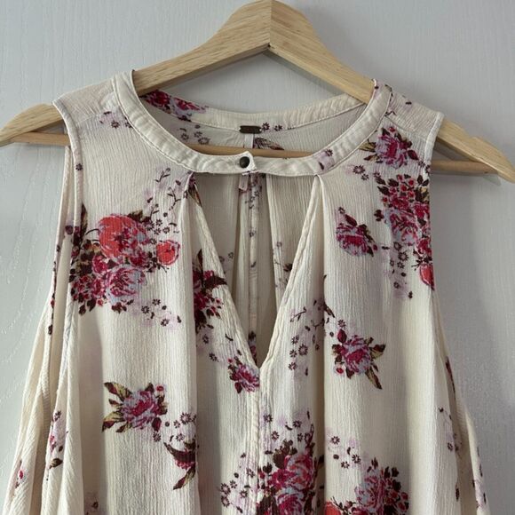 Free People Womens Sleeveless Swing Tunic Dress in Washed Stone Boho Size Small - Picture 3 of 9